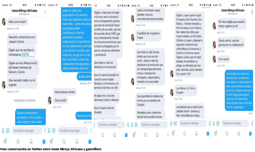 Conversación entre Ivonn Africano y Rodrigo Londoño