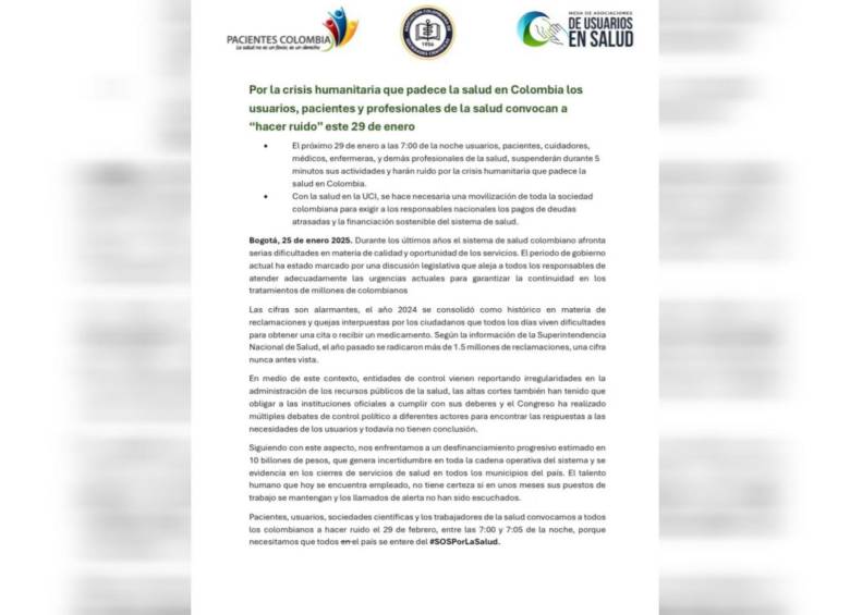 Comunicado asociaciones salud