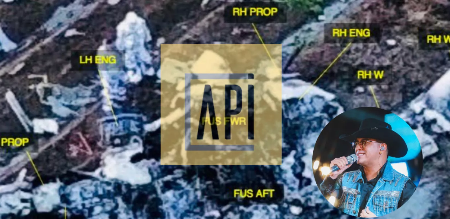 Restos de la aeronave donde falleció Yeison Jiménez y su equipo 