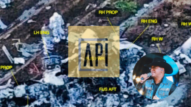 Restos de la aeronave donde falleció Yeison Jiménez y su equipo 