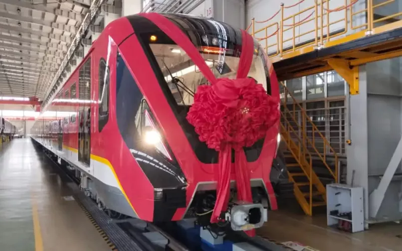 Vagón del metro de Bogotá desde China