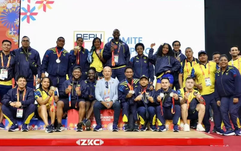 Equipo de pesas en los Juegos Bolivarianos