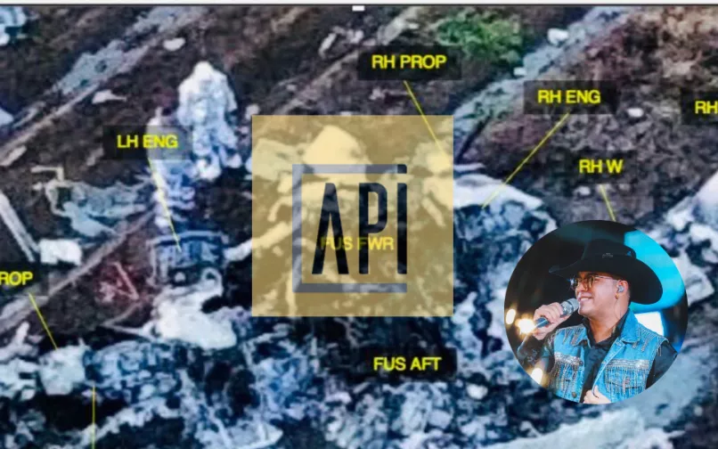 Restos de la aeronave donde falleció Yeison Jiménez y su equipo 