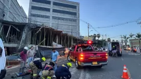 accidente albañiles