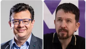 Pablo Iglesias y Hollman Morris