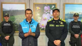 Gobernador Jorge Rey y Coronel Edgar Moreno, comandante de la Policía Metropolitana de la Sabana