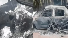 carros incinerados  norte de santander