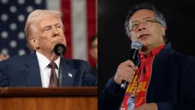 Donald Trump, presidente de EE.UU; y Gustavo Petro, presidente de Colombia