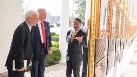 Gustavo Petro momentos previos a su reunión con el presidente de EE.UU, Donald Trump