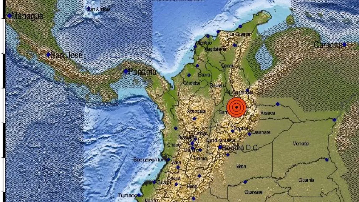 Sismo Zapatoca Colombia epicentro