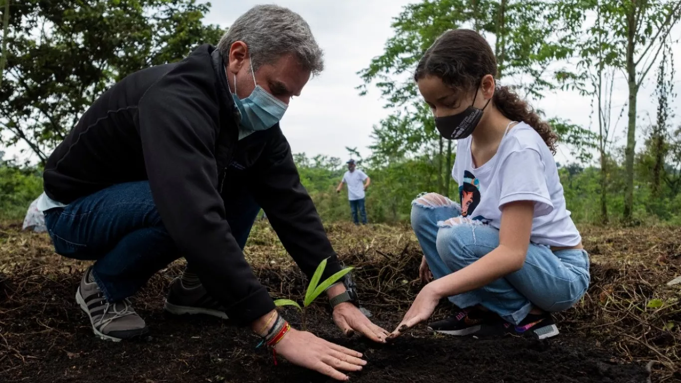 Siembra de árboles nativos en Colombia