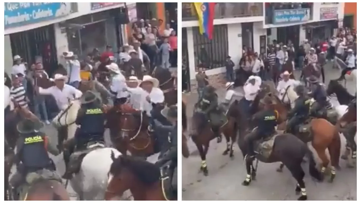 PELEA EN CABALGATA VÉLEZ