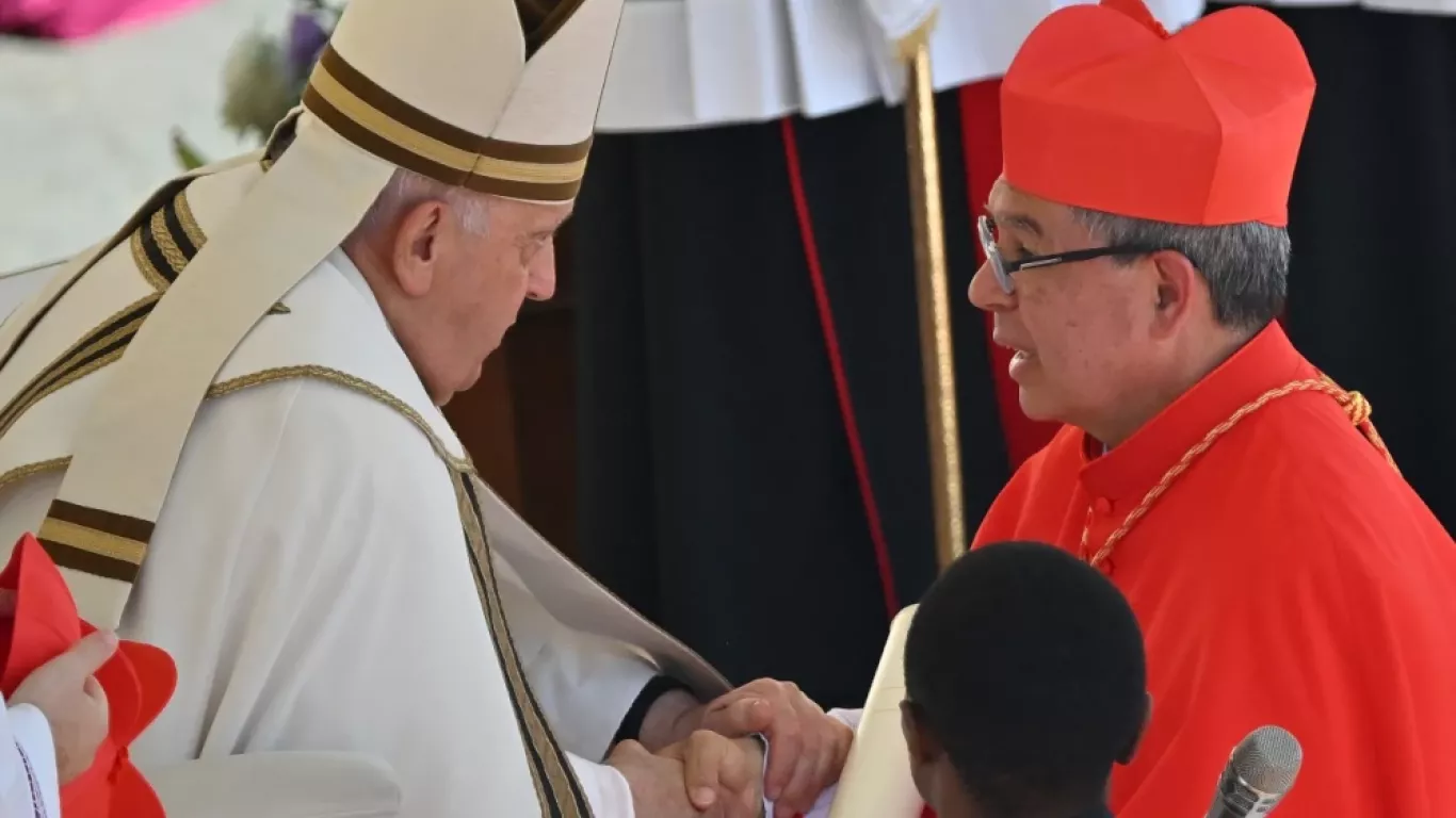 Luis Rueda Aparicio con el Papa Francisco