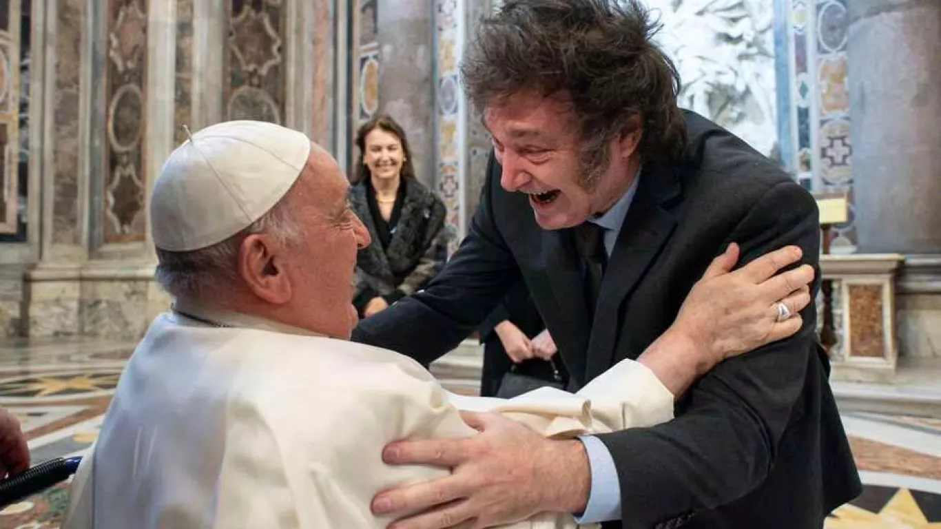 Javier Milei y Papa Francisco