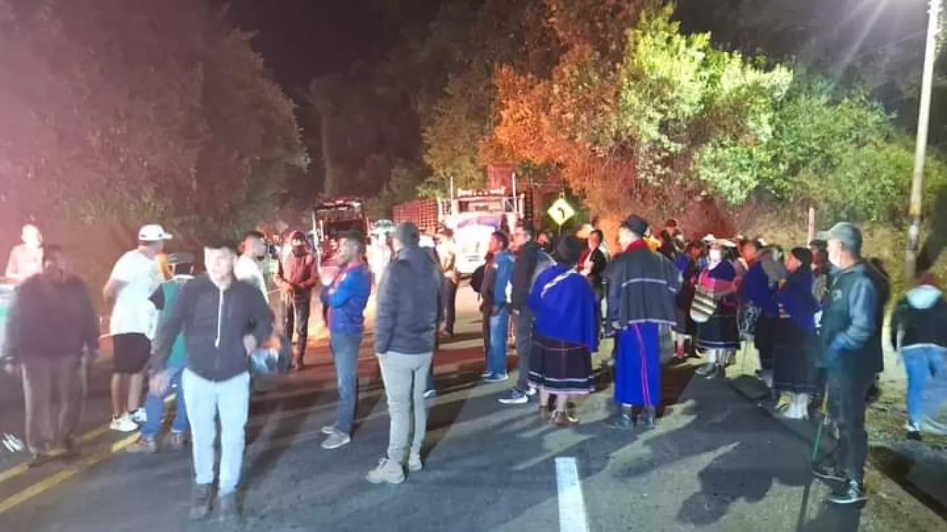 indígenas protesta via panamericana