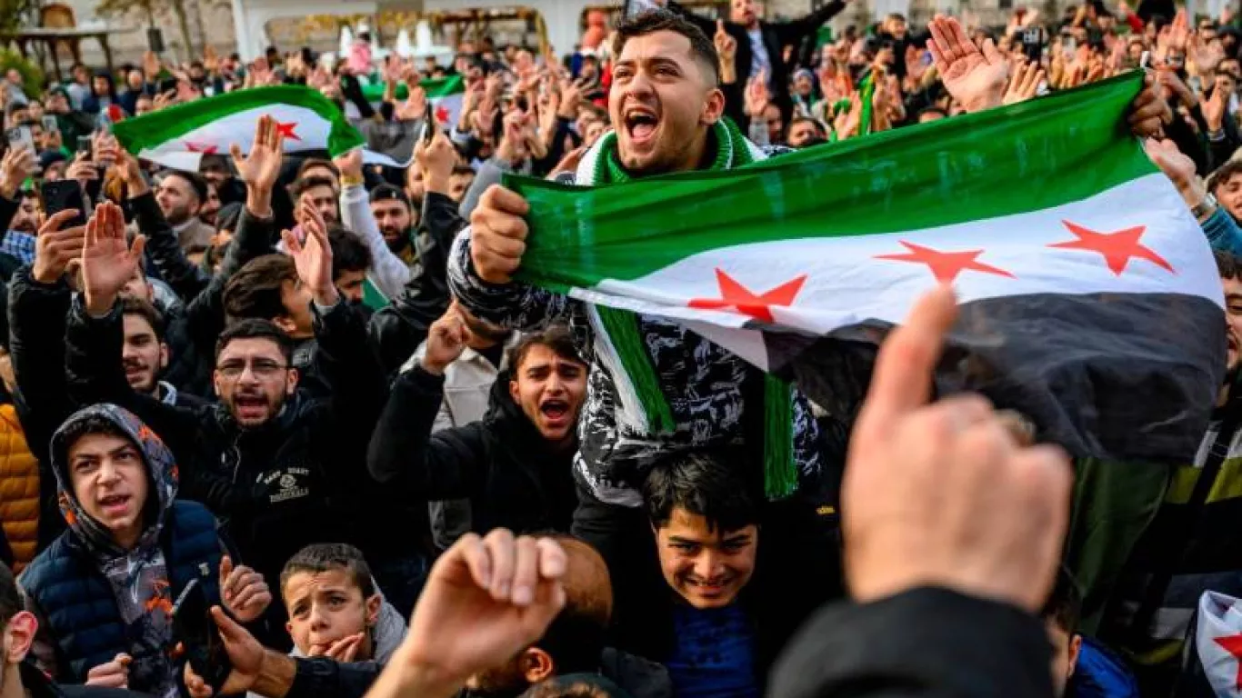 manifestantes en Siria