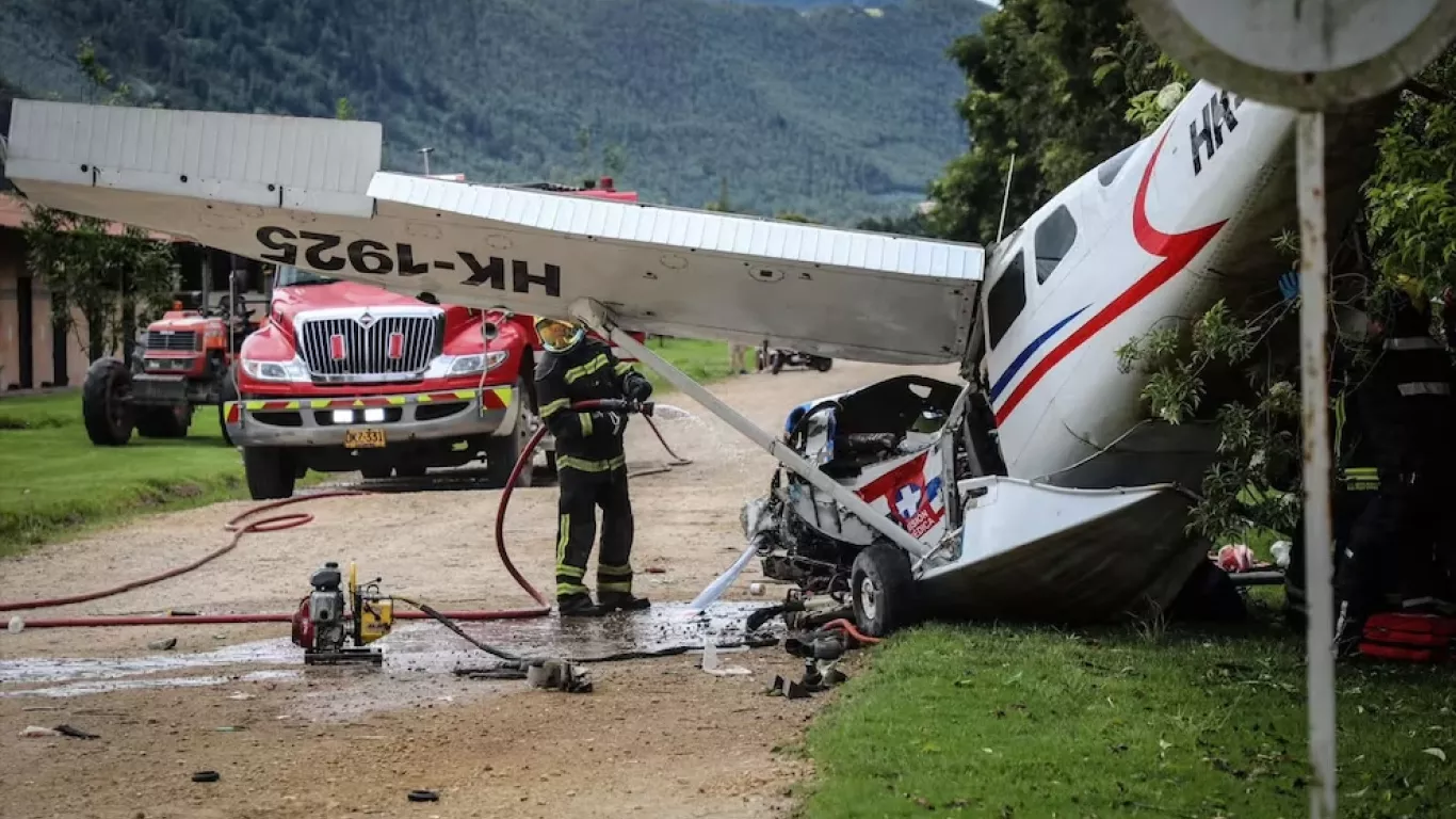 Accidente de avión en Cundinamarca