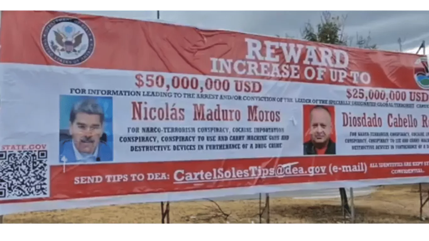 valla en venezuela ofrece recompensa por maduro