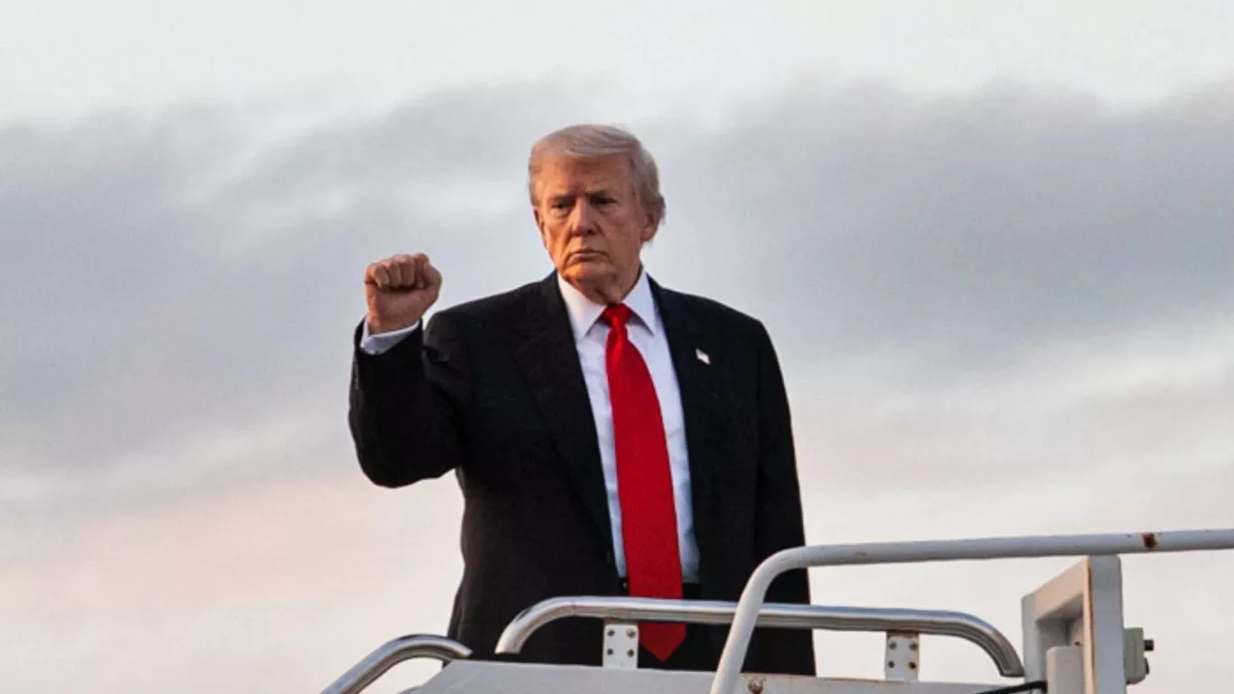 donald trump en avion presidencial