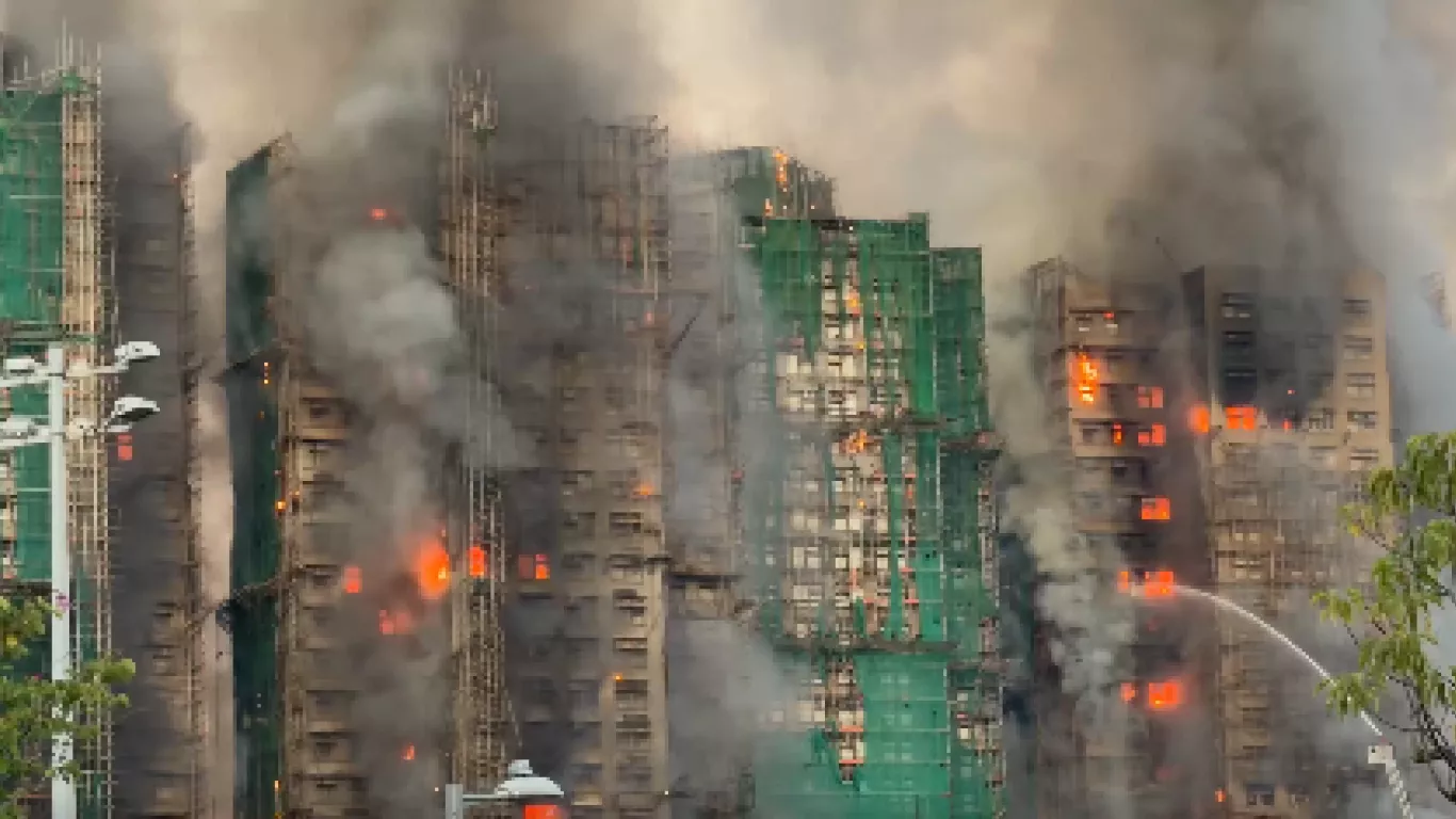 Incendio en Hong Kong