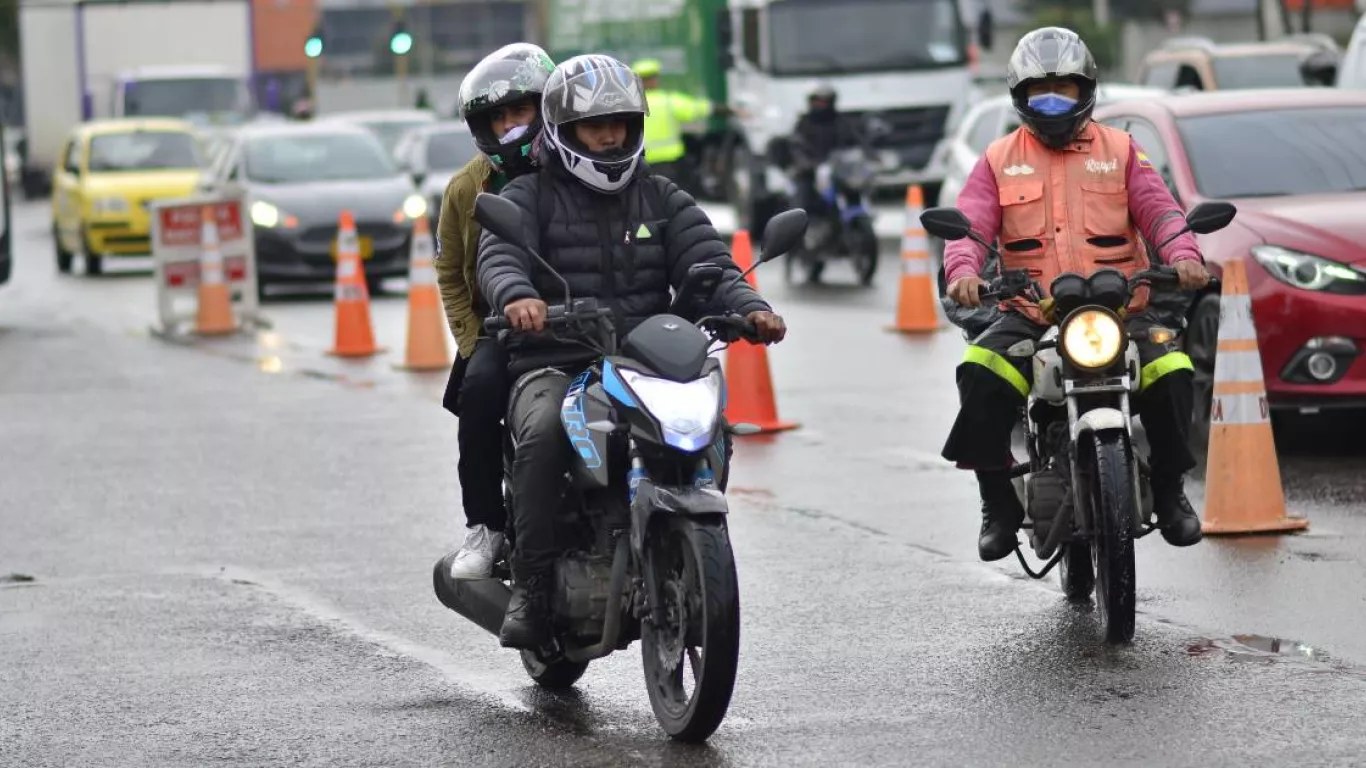 Motociclistas en Bogotá