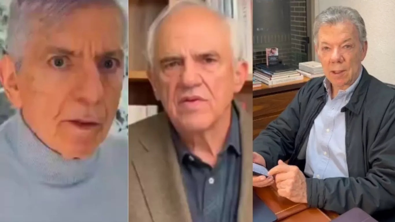 Juan Manuel Santos, César Gaviria y Ernesto Samper