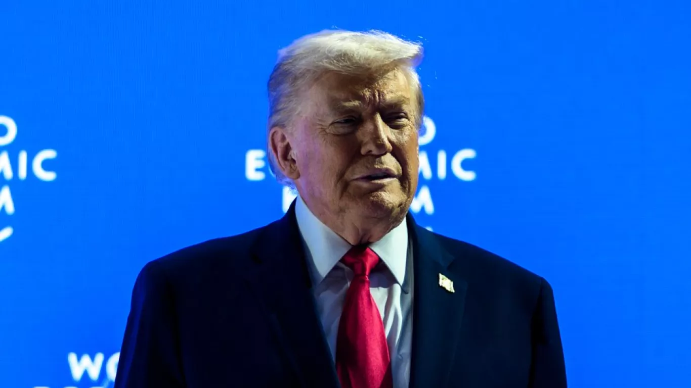 Presidente de Estados Unidos, Donald Trump, en Davos, Suiza